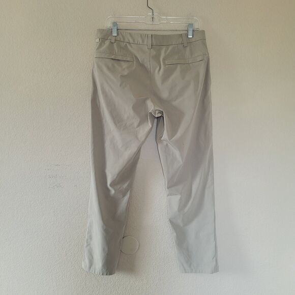 Lululemon Commission Pants Mens Size 32 Beige Tan Golf Stretch Chino Warpstreme - Picture 8 of 8